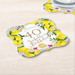 Dessous-de-verre En Papier Anniversaire du citron