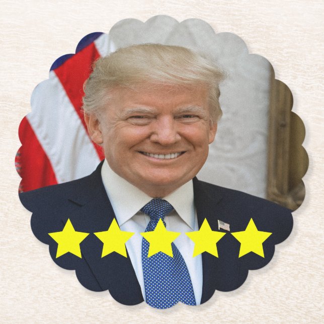 Dessous-de-verre En Papier Approbation du président Donald Trump (Devant)