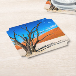 Dessous-de-verre En Papier Arbre mort à Deadvlei, Namibie