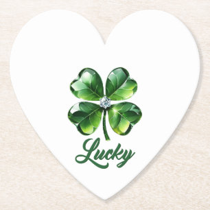 Dessous-de-verre En Papier Arrière - plan feuille Lucky Clover