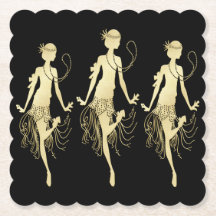 Arrière - plan noir Retro Flappers