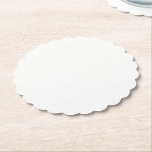 Dessous-de-verre En Papier Arrondi à bascule blanc