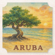 Aruba Eagle Beach Divi Tree Golden Hour