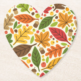 Dessous-de-verre En Papier Automne Thanksgiving Harvest Feuilles Chute