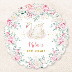 Dessous-de-verre En Papier Baby Shower Princesse Cygne