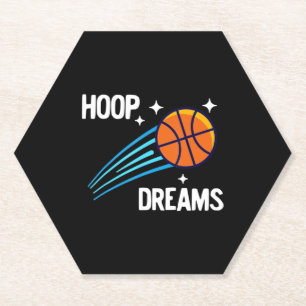 Dessous-de-verre En Papier Balle de basket-ball Lover Basket Joueur de balle