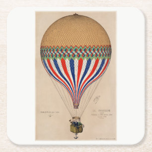Dessous-de-verre en papier: BALLON D'AIR CHAUD vin