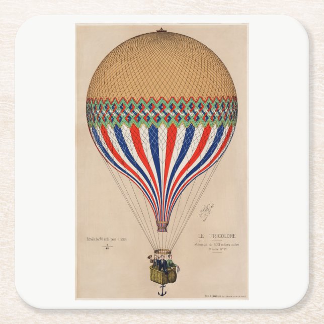 Dessous-de-verre en papier: BALLON D'AIR CHAUD vin (Devant)
