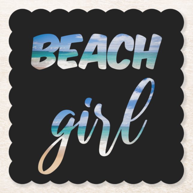Dessous-de-verre En Papier Beach Girl (Devant)