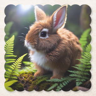 Dessous-de-verre En Papier Bébé lapin nain lapin,