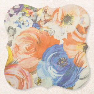 Dessous-de-verre En Papier Belle illustration de bouquet floral