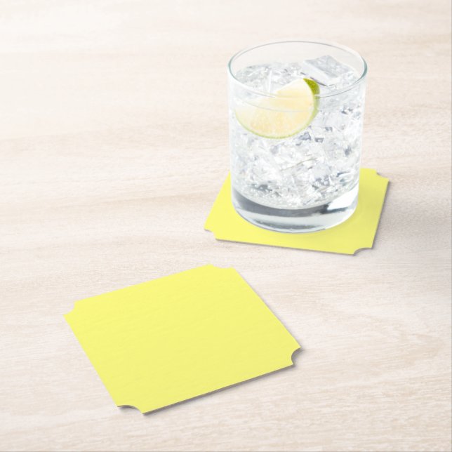 Dessous-de-verre En Papier Beurre jaune (En situation)