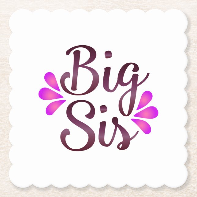Dessous-de-verre En Papier Big Sis (Devant)