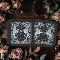 Billet noir Mariage d'épée médiévale Royal Lion