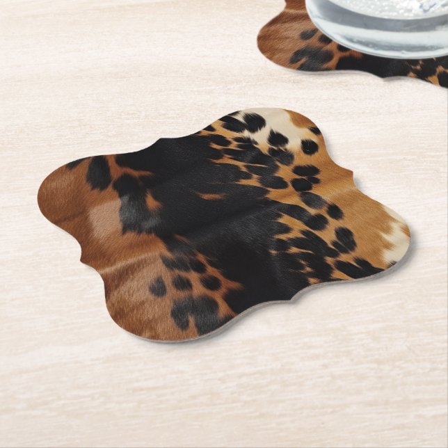 Dessous-de-verre En Papier Black Brown Gold (Incliné)