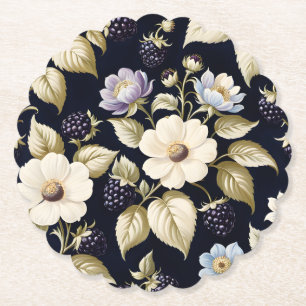 Dessous-de-verre En Papier Blackberry & Blooms