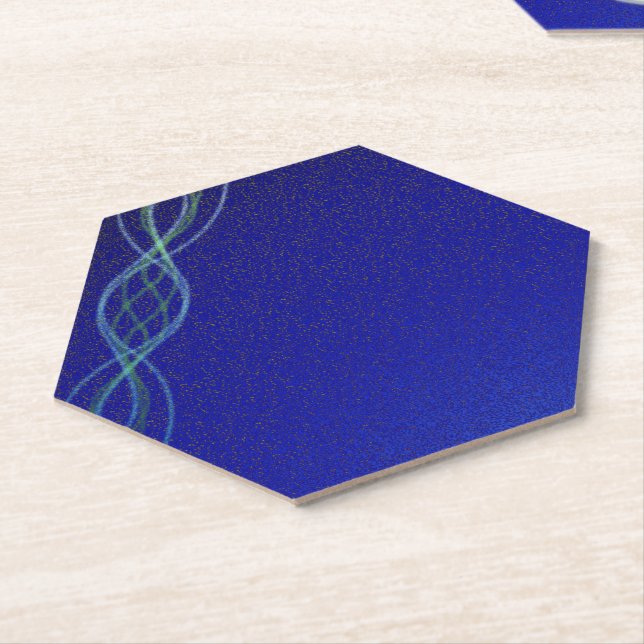 Dessous-de-verre En Papier Bleu Foncé (Incliné)