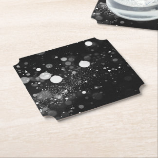 Dessous-de-verre En Papier Blizzard Bokeh foncé