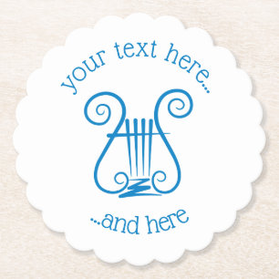 Dessous-de-verre En Papier Blue Lyre