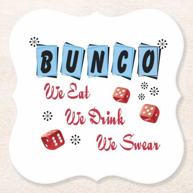 Dessous-de-verre En Papier Boisson Ro Bunco amusante  (Devant)