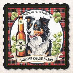 Dessous-de-verre En Papier Border Collie IPA 