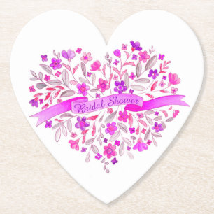 Dessous-de-verre En Papier Bouquet de coeur art nuptiale dessous de verre en 