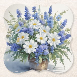 Dessous-de-verre En Papier Bouquet de fleurs aquarelle élégante