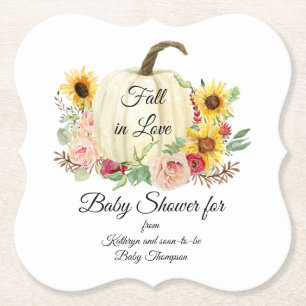 Dessous-de-verre En Papier Bouquet Floral Tournesol Chute Bébé Fille Douche