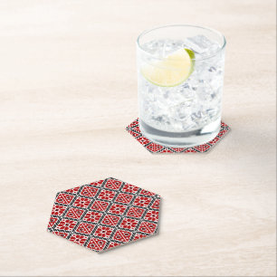 Dessous-de-verre En Papier Broderie Ethnique Slave, Traditionnel Balkanique