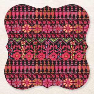 Dessous-de-verre En Papier Broderie palestinienne Tatreez imprimé