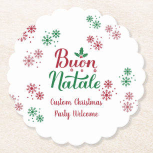 Dessous-de-verre En Papier Buon Natale Italien Joyeux Noël