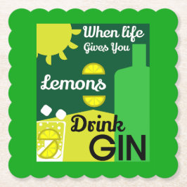 Dessous-de-verre En Papier Buveurs de Gin | Amour Gin | Décoration Maison | B