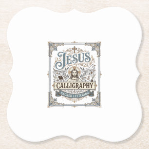 Dessous-de-verre En Papier Calligraphie de Jésus Lettrage sacré Calligraphie