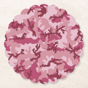 Dessous-de-verre En Papier Camouflage rose