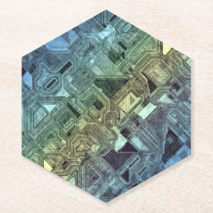 Dessous-de-verre En Papier candy circuits - citron vert :
