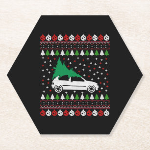 Dessous-de-verre En Papier Car Christmas