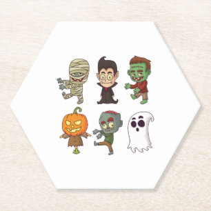 Dessous-de-verre En Papier Caractères Halloween