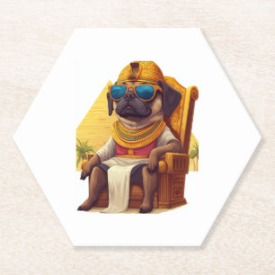 Dessous-de-verre En Papier Carlin pharaon � Chien d'Egypte antique