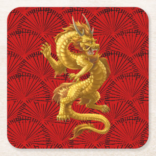 Dessous de verre en papier Carré chinois Lucky Gol