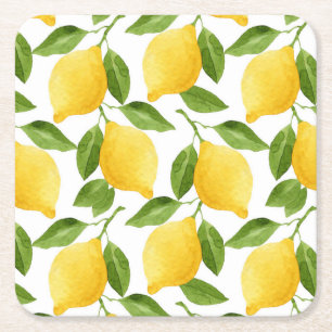 Dessous de verre en papier Carré citron