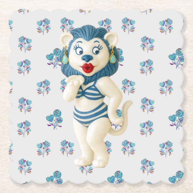 Dessous-de-verre En Papier Ceramic Lion Coaster (Devant)