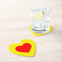 Chaleur de coeur rouge Jaune