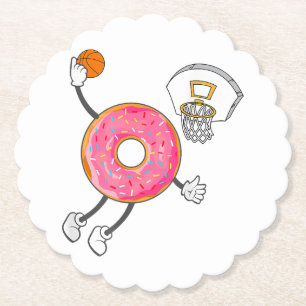 Dessous-de-verre En Papier Champ de nourriture Dunking Donut Hole