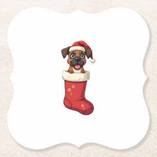 Dessous-de-verre En Papier Chaussette de Noël Boxer