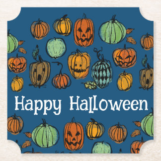 Dessous-de-verre En Papier Chefs de citrouille d'Halloween