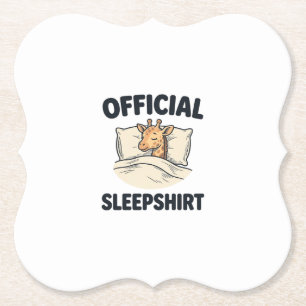 Dessous-de-verre En Papier Chemise de nuit officielle girafe drôle Desi