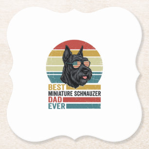 Dessous-de-verre En Papier Chemise patriotique vintage de papa Schnauzer mini