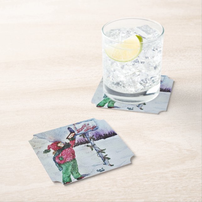 Dessous-de-verre En Papier Cher Père Noël (En situation)