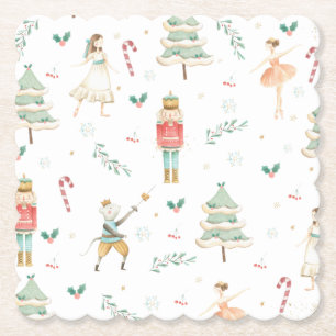 Dessous-de-verre En Papier Chic Nutcracker Ballet Joyeuse fête de Noël