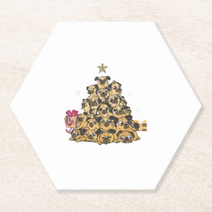 Dessous-de-verre En Papier Chien de Noël Arbre, Chien Arbre de Noël